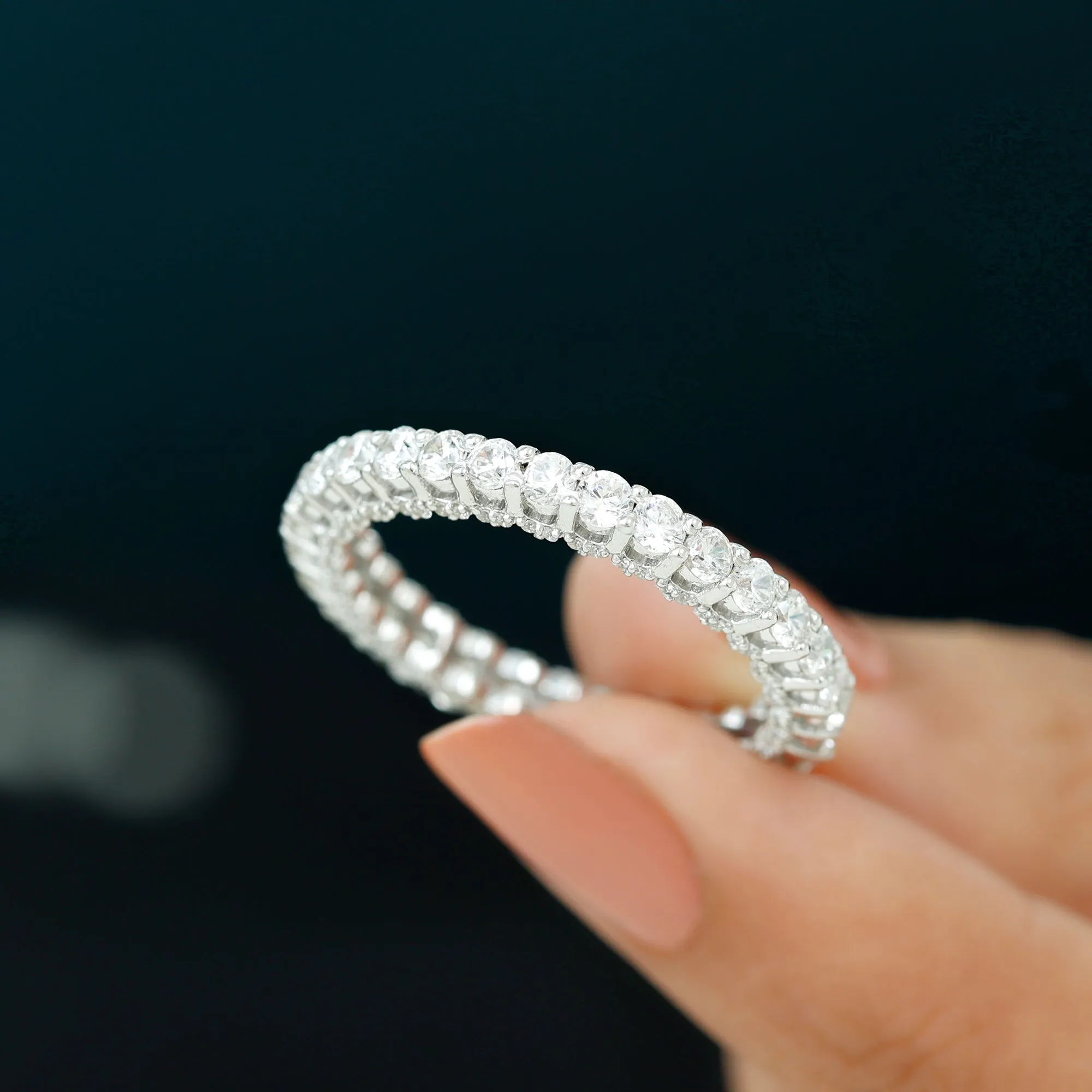 Classic Zircon Full Eternity Band Ring