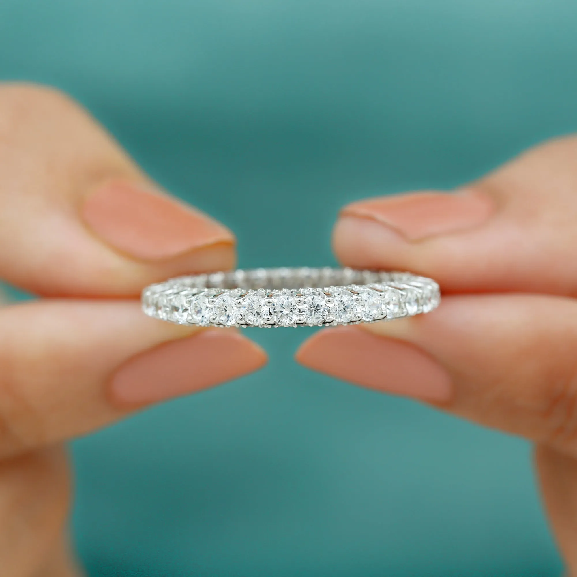 Classic Zircon Full Eternity Band Ring