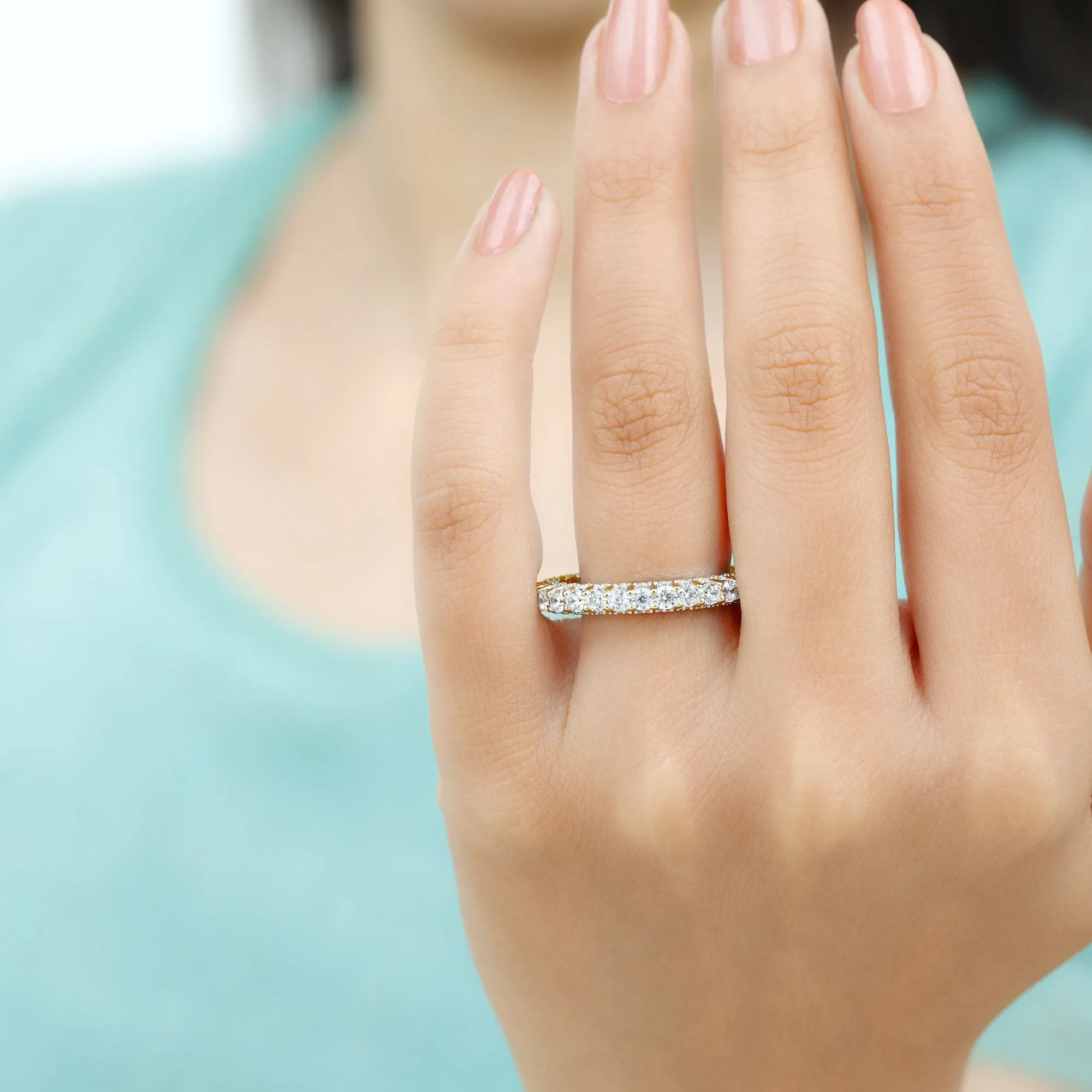 Classic Zircon Full Eternity Band Ring