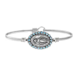 Crystal Miraculous Bangle Bracelet in Aquamarine