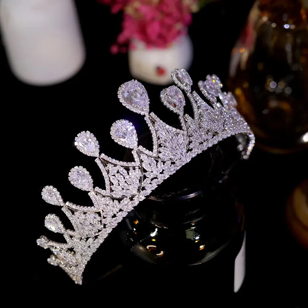 Cubic Zirconia Princess Birthday Party Bridal Wedding Hair Tiara