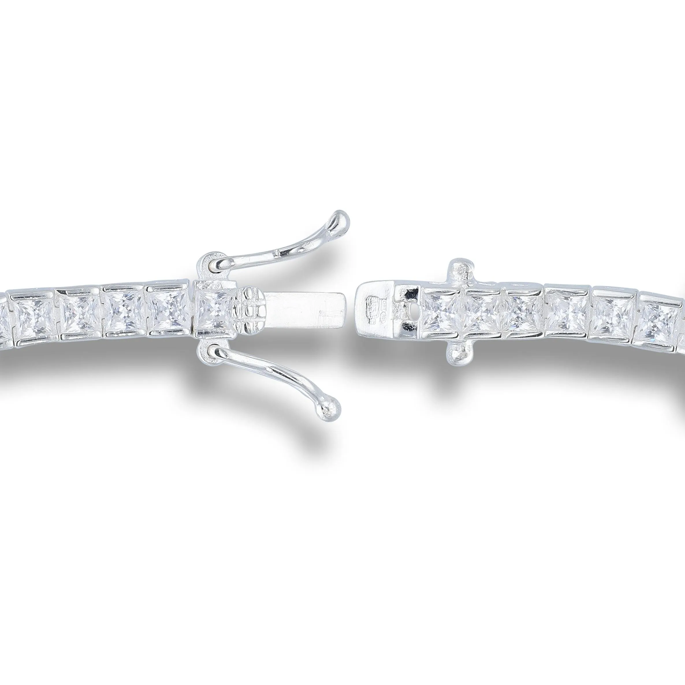 Cubic Zirconia Silver Tennis Bracelet