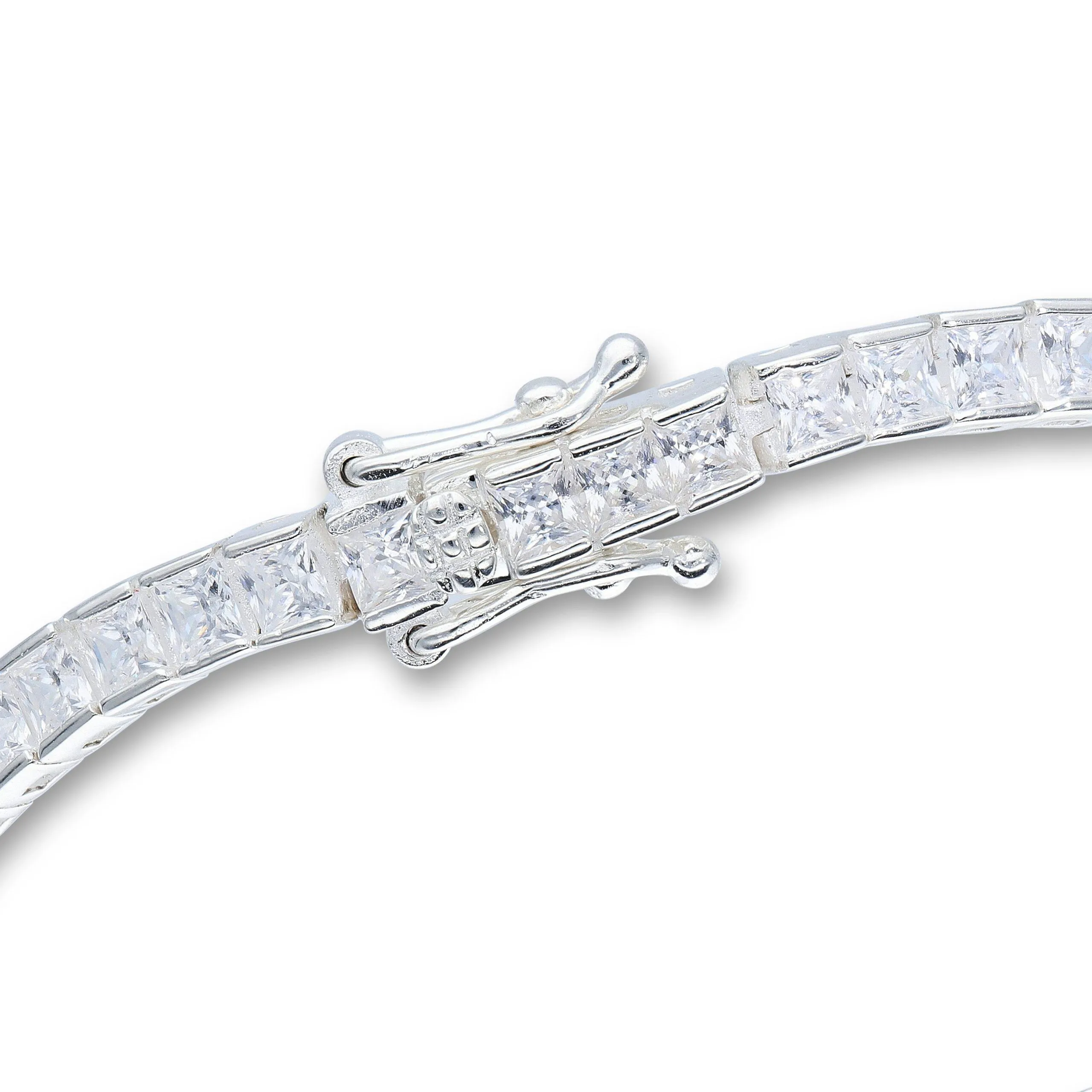 Cubic Zirconia Silver Tennis Bracelet
