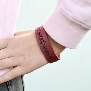 Custom Leatherette Kids Cuff Bracelet "Be yourself, everyone else is taken"