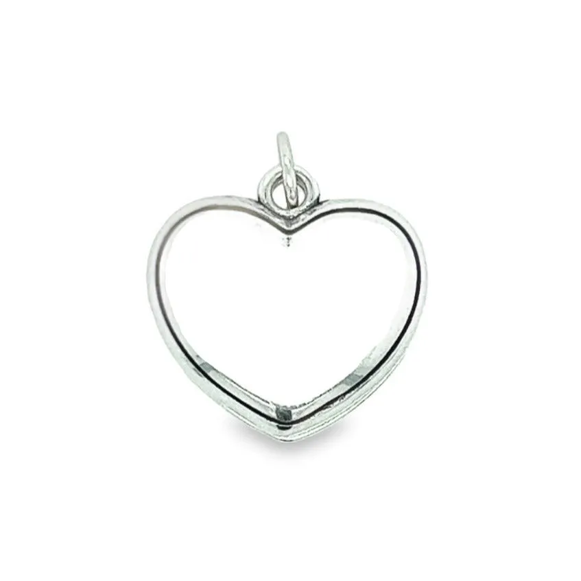 D1171 Red Ornate Heart Locket Charm