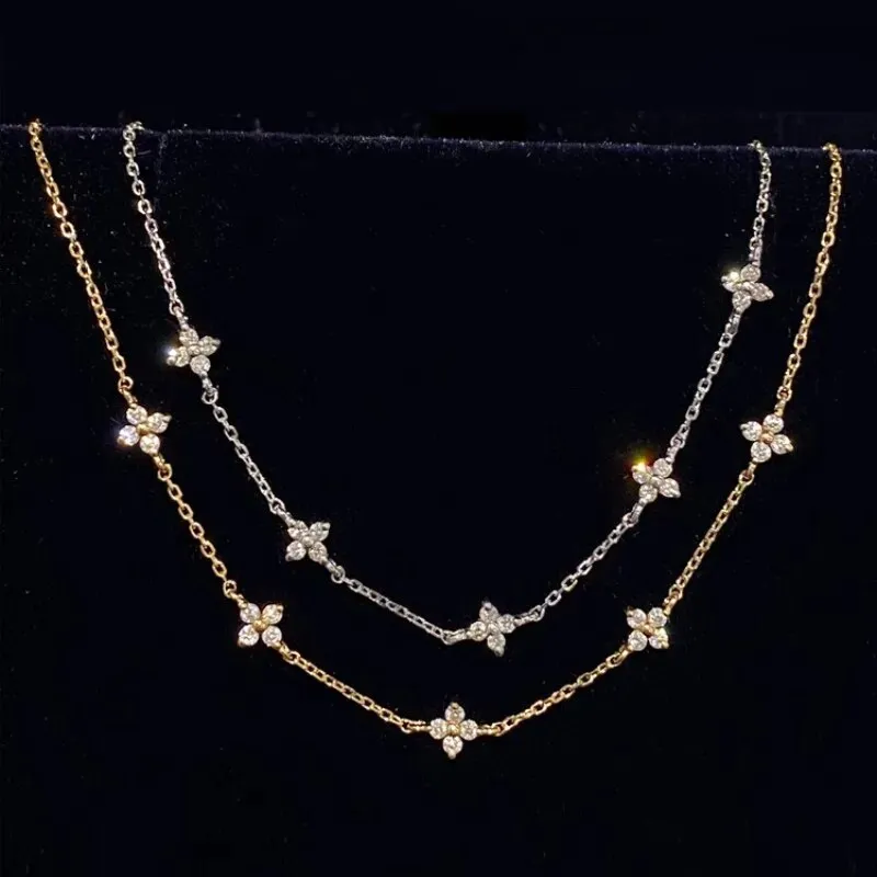 Dainty Zircon Flower Bracelet for Women