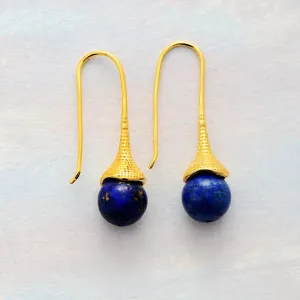 Dhin Natural Lapis Lazuli Drop Earrings