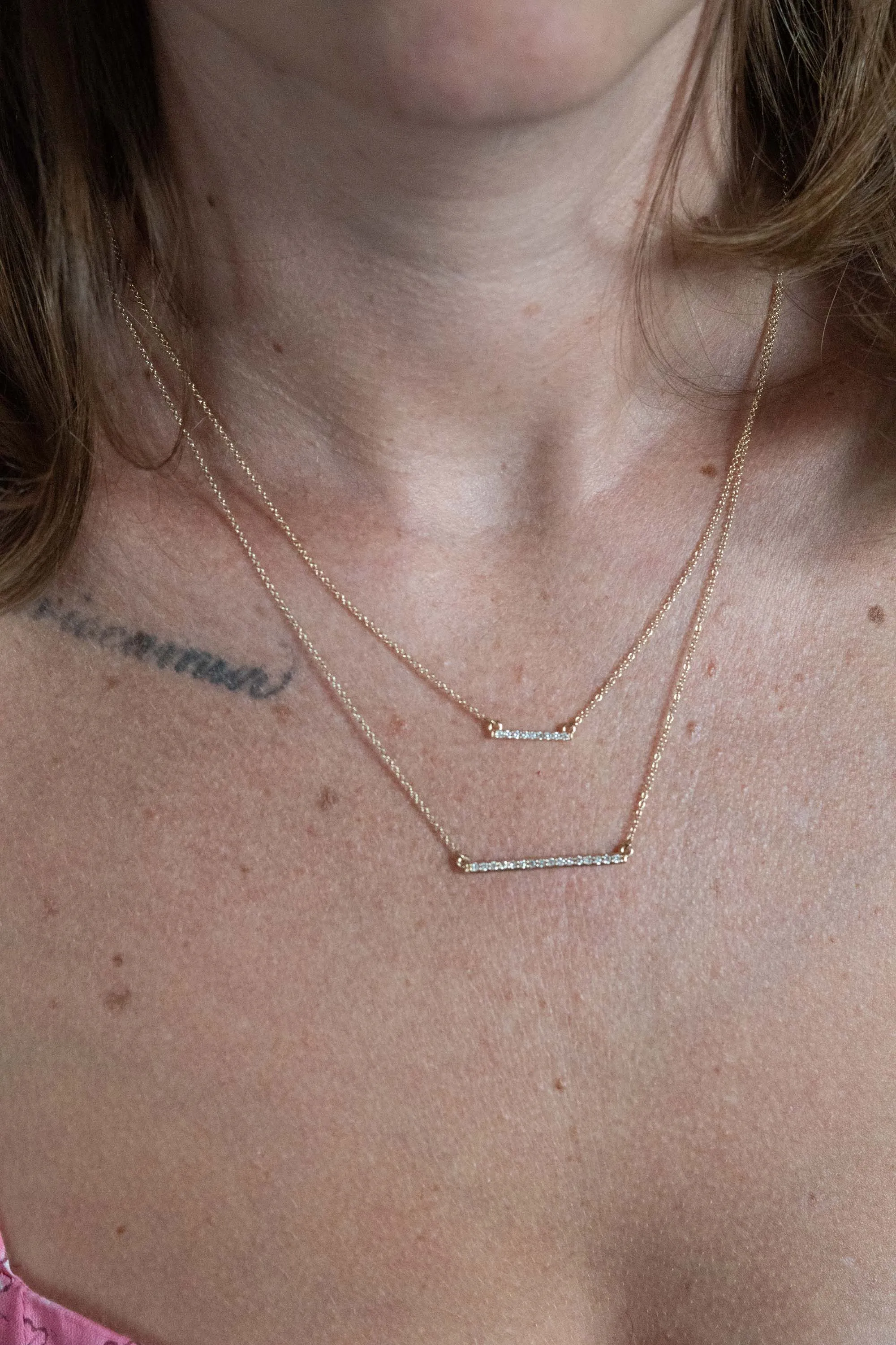 Diamond Bar Necklace