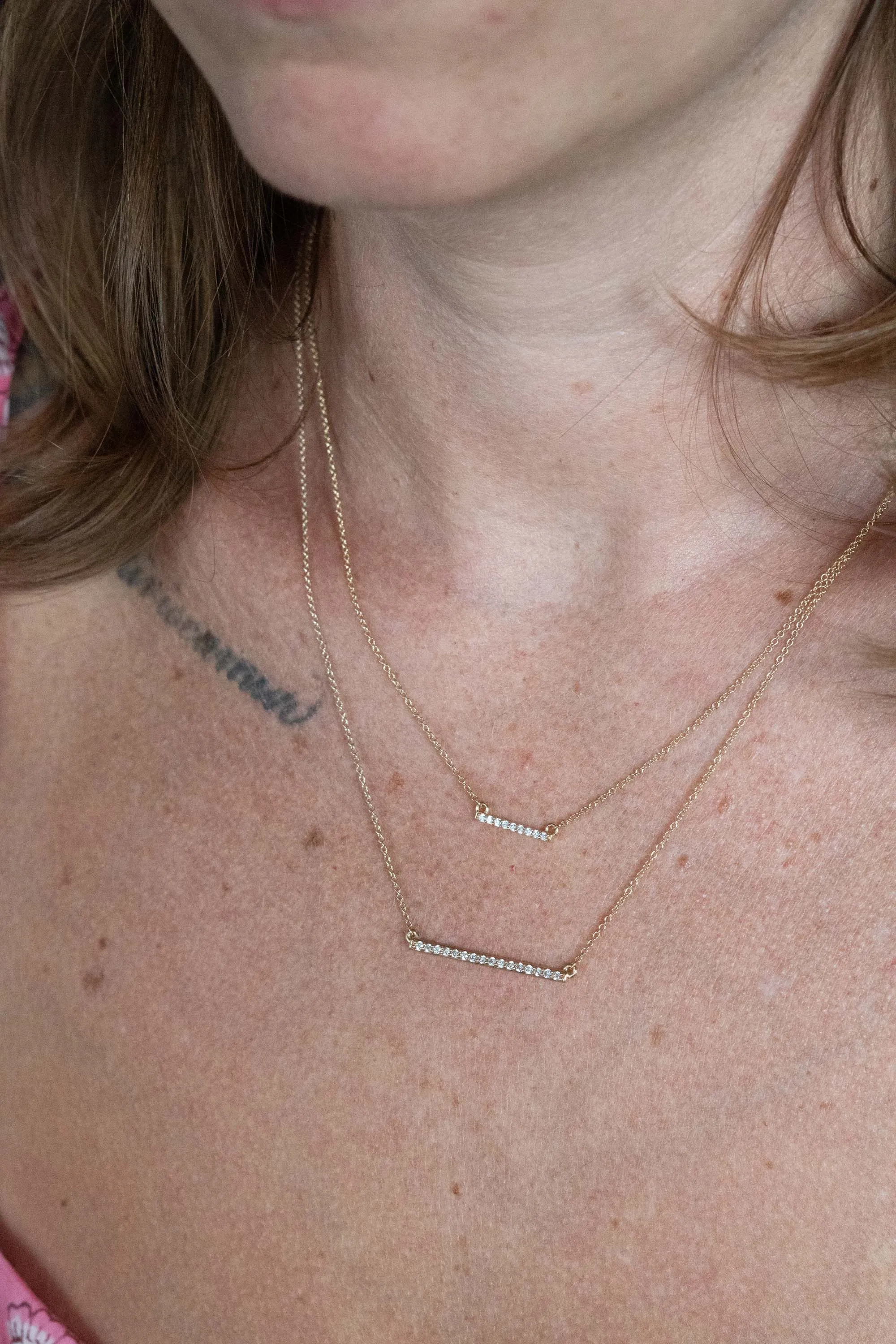 Diamond Bar Necklace