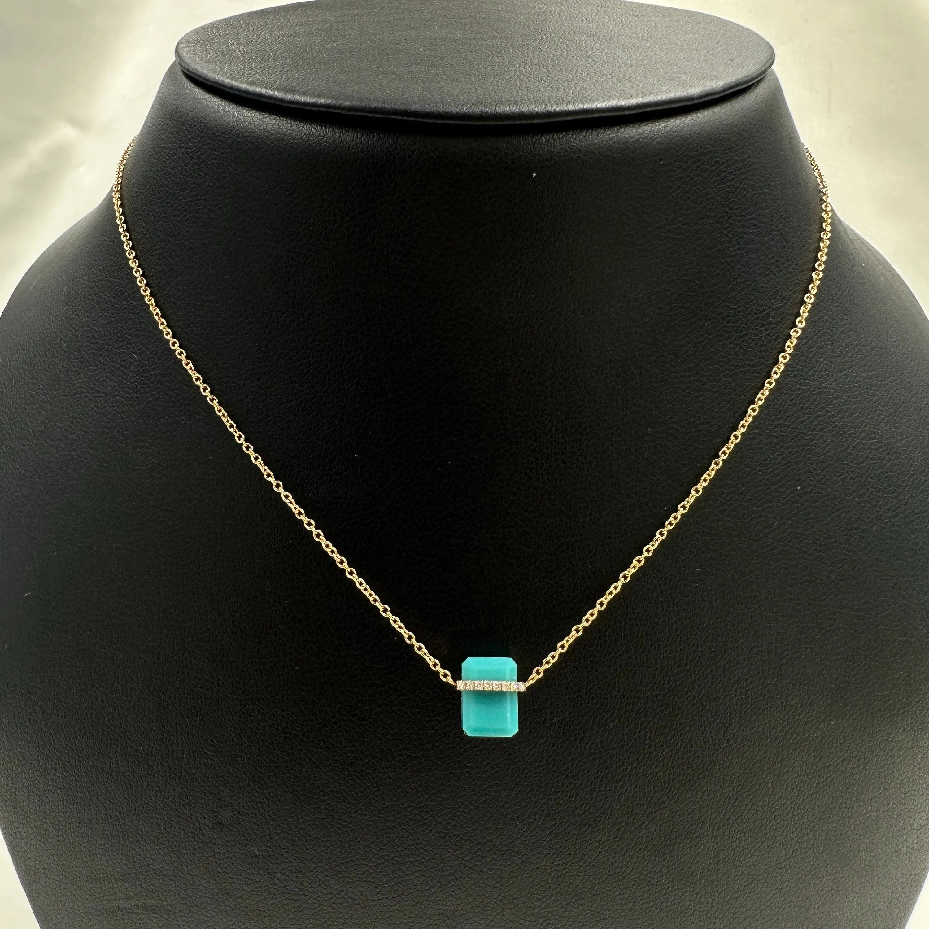 Diamond Labradorite Necklace