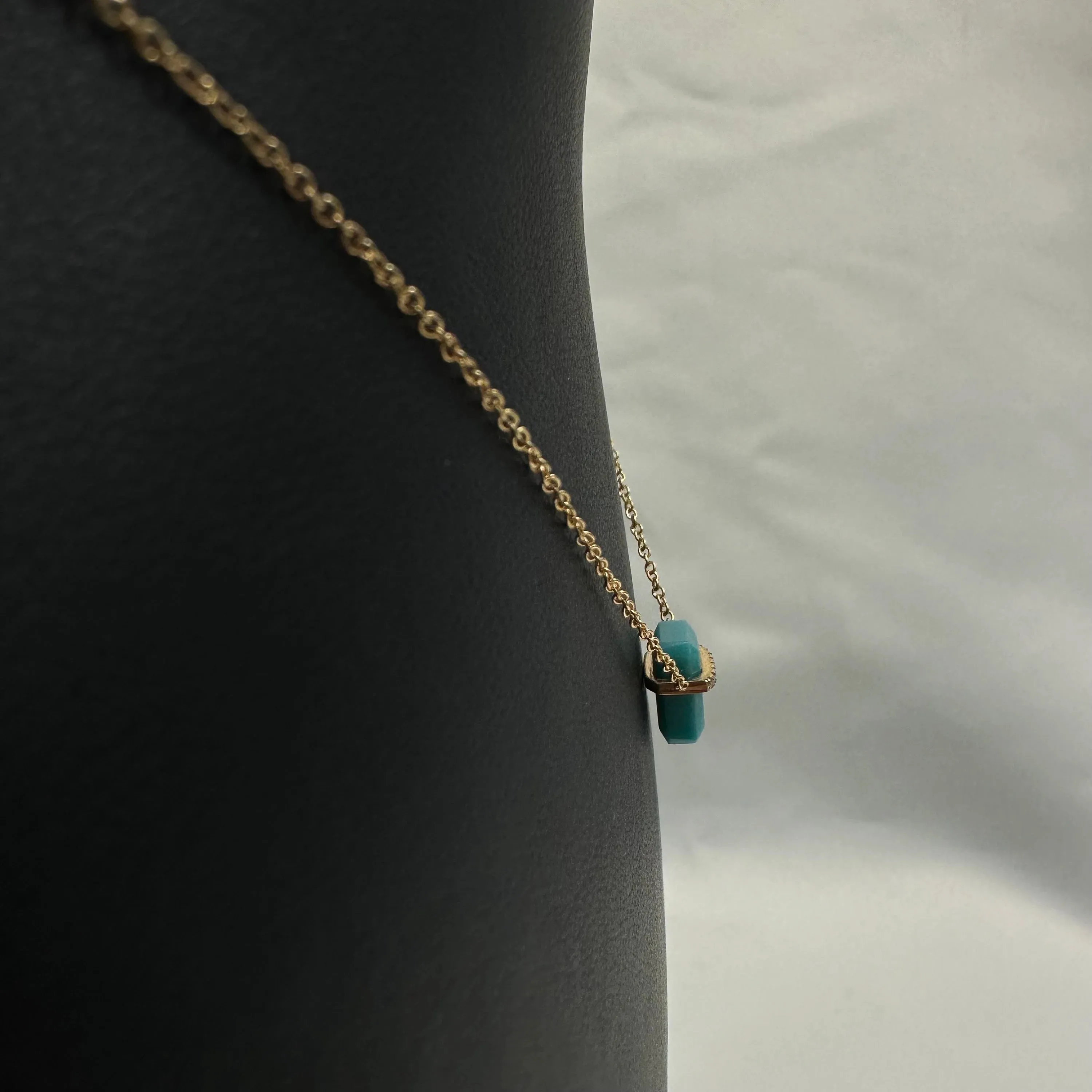 Diamond Labradorite Necklace