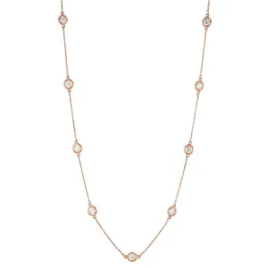 Diamonds by the Yard Station Necklace (1.15 ct Diamonds) in Rose Gold