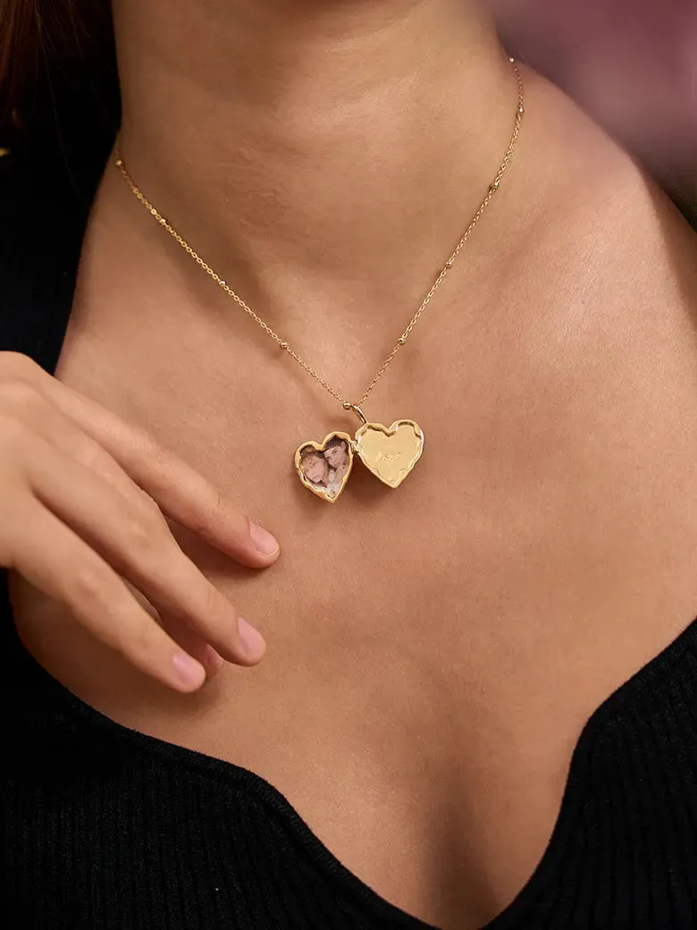 Engravable Photo Heart Locket