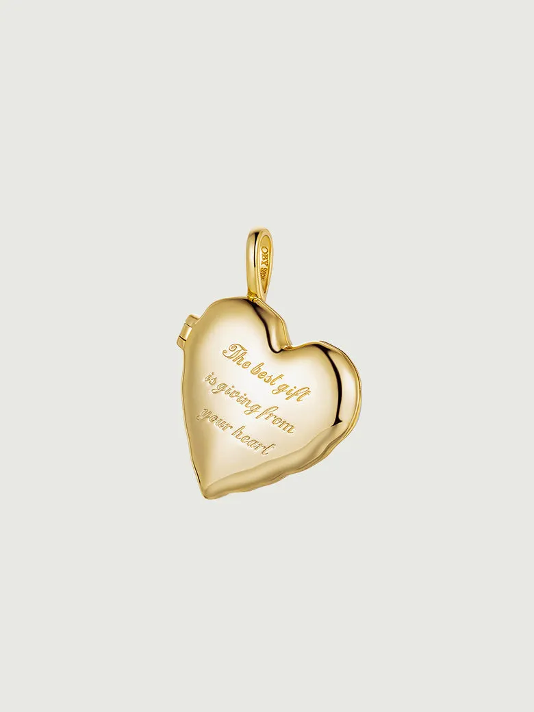 Engravable Photo Heart Locket