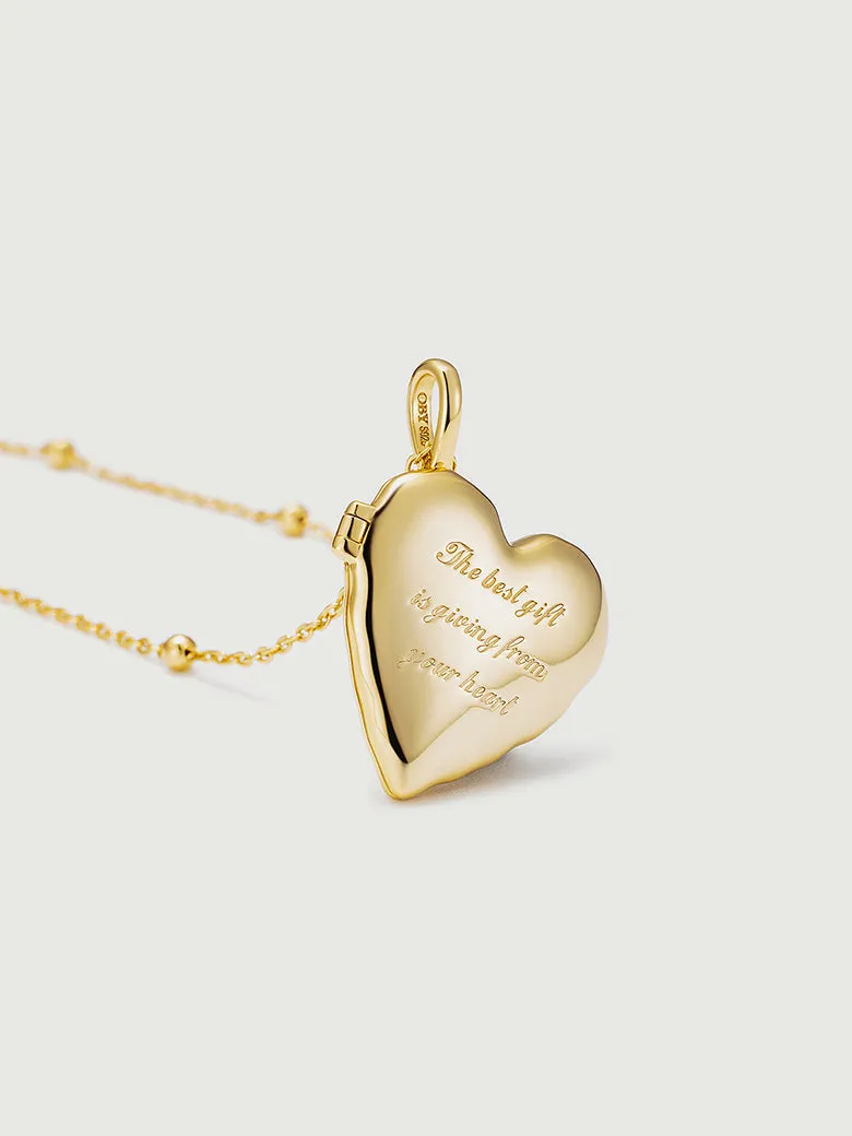 Engravable Photo Heart Locket