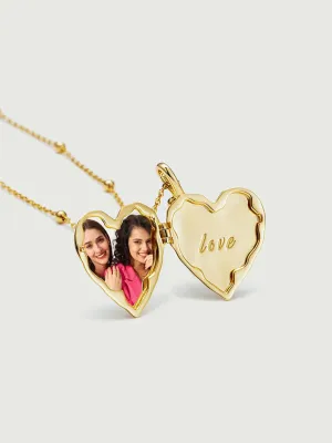 Engravable Photo Heart Locket