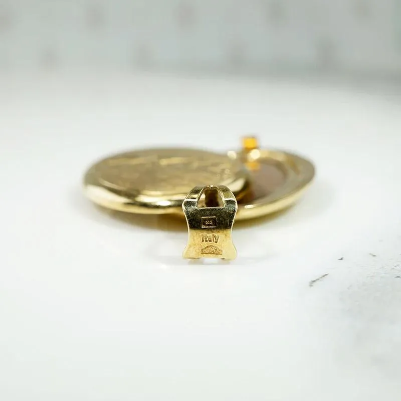 Engraved Gold Swivel Locket from UnoAErre