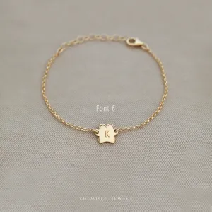 Engraved Paw bracelet Unisex, Gold Filled, Silver • bpawh10