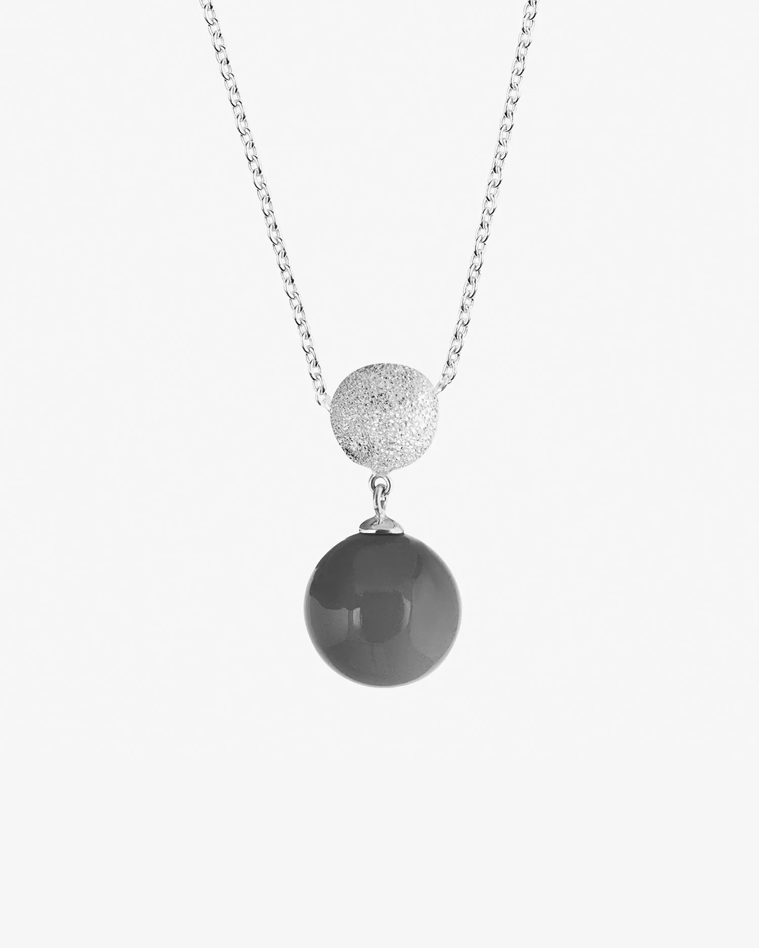 Enigma single necklace silver