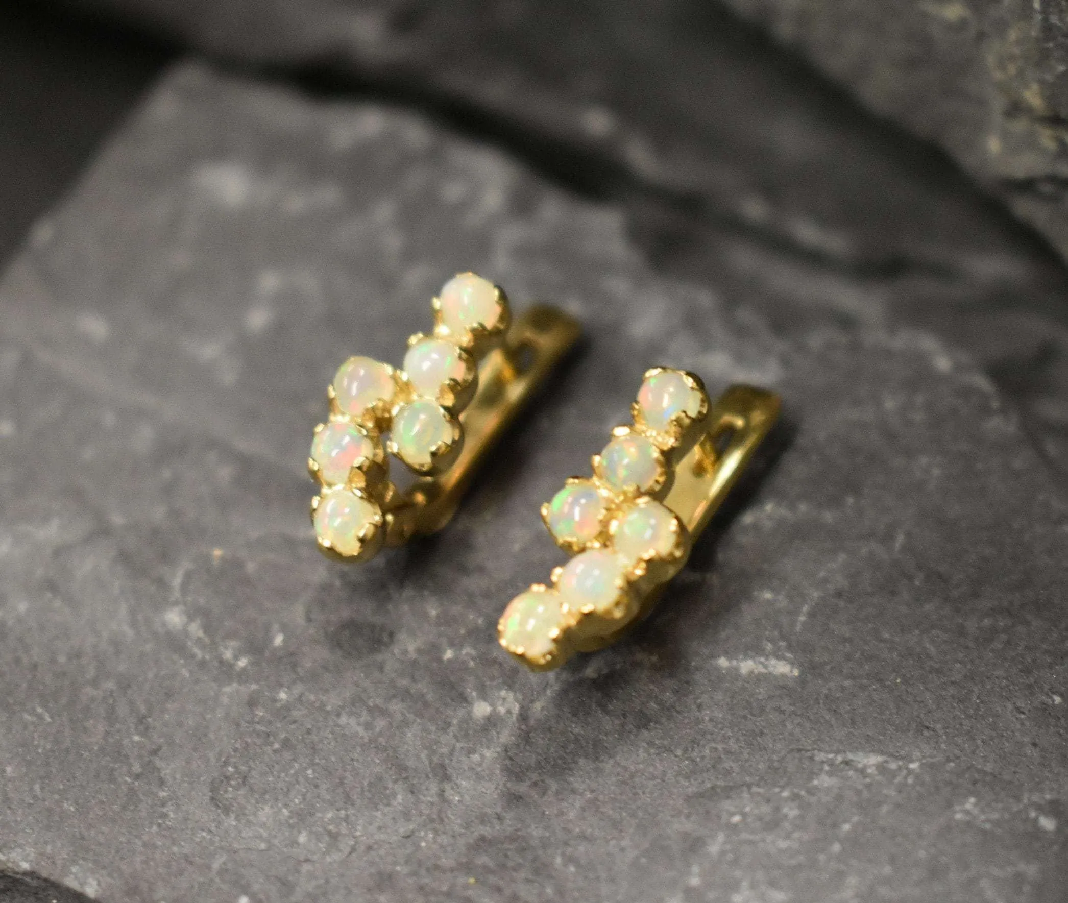 Fire Opal Earrings, Natural Opal Earrings, Dainty Bridal Earrings