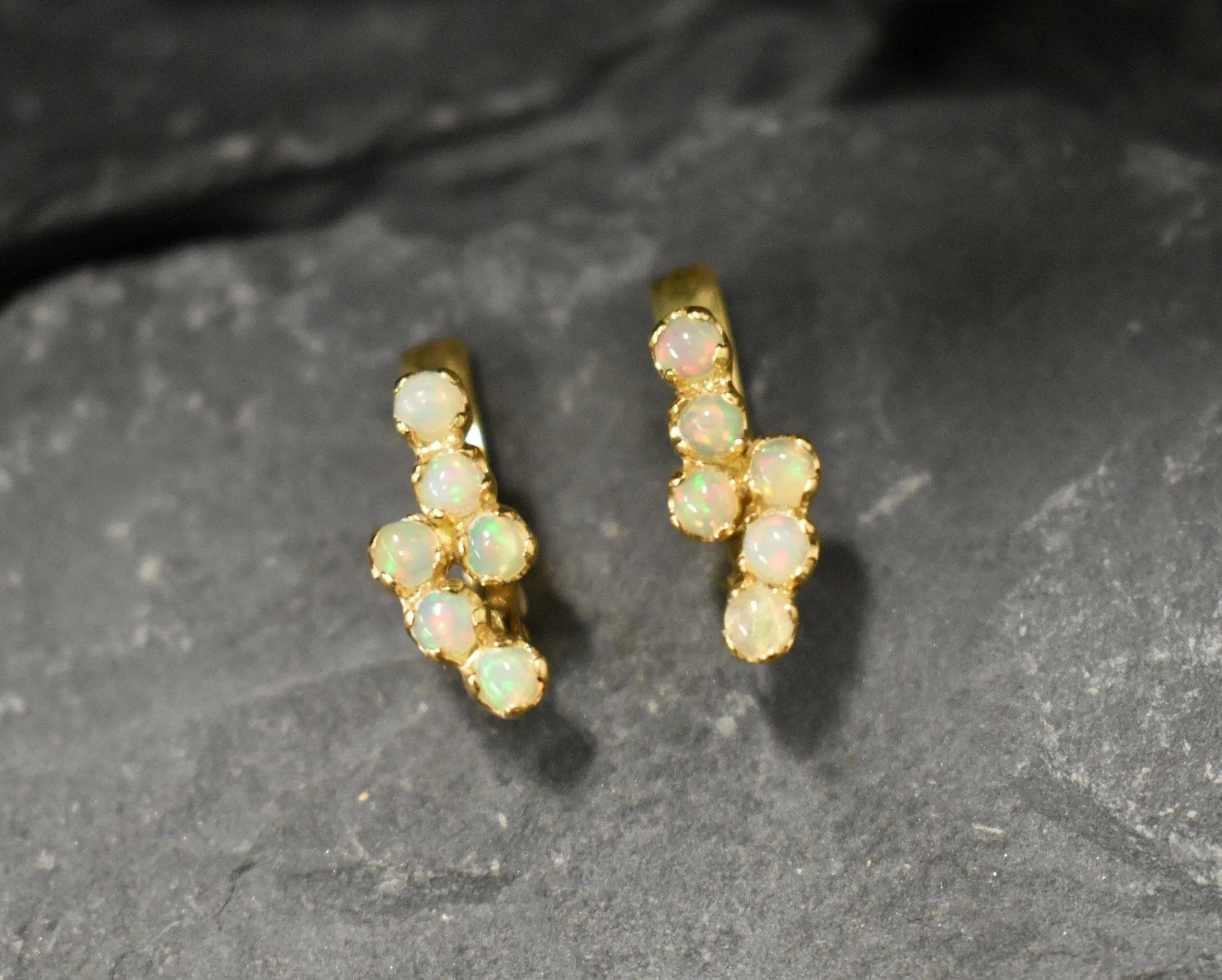 Fire Opal Earrings, Natural Opal Earrings, Dainty Bridal Earrings