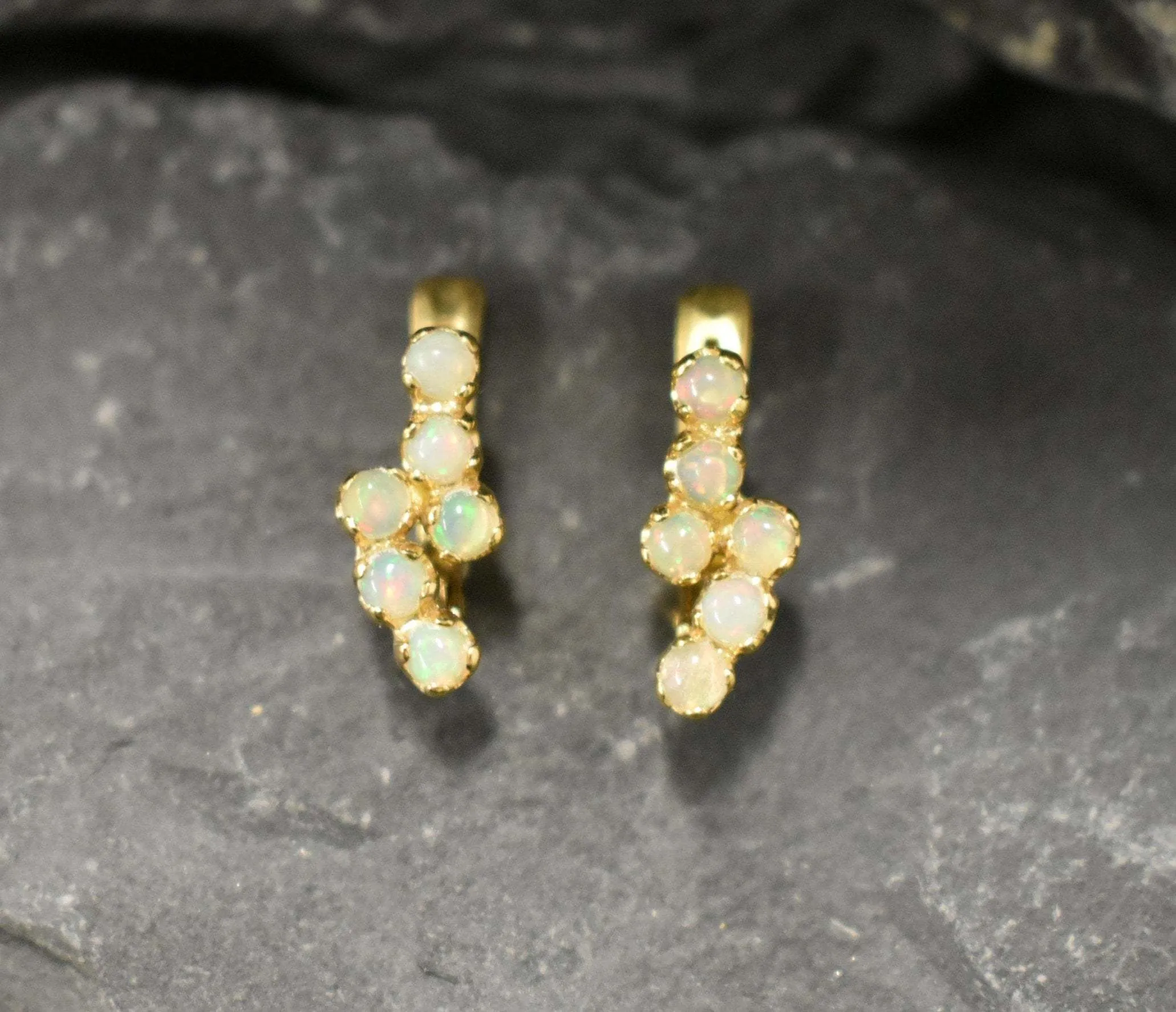 Fire Opal Earrings, Natural Opal Earrings, Dainty Bridal Earrings
