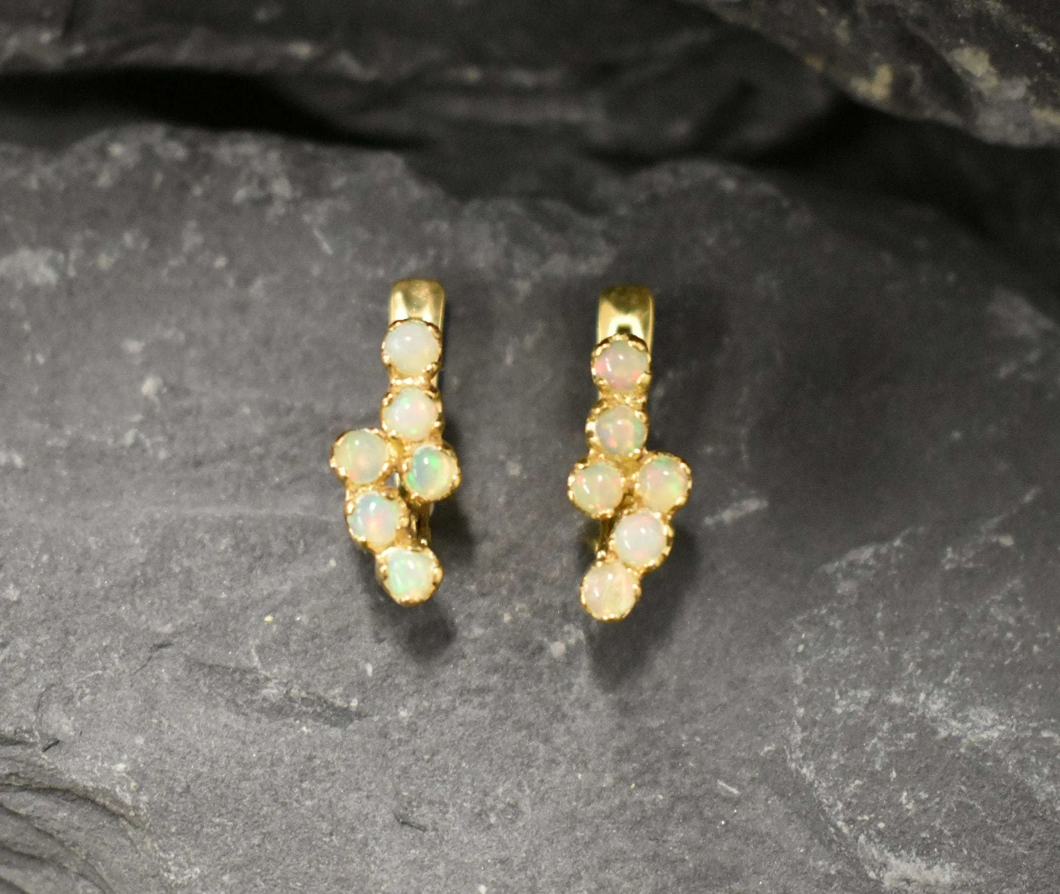 Fire Opal Earrings, Natural Opal Earrings, Dainty Bridal Earrings