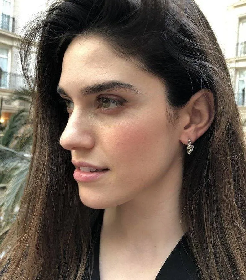 Fire Opal Earrings, Natural Opal Earrings, Dainty Bridal Earrings