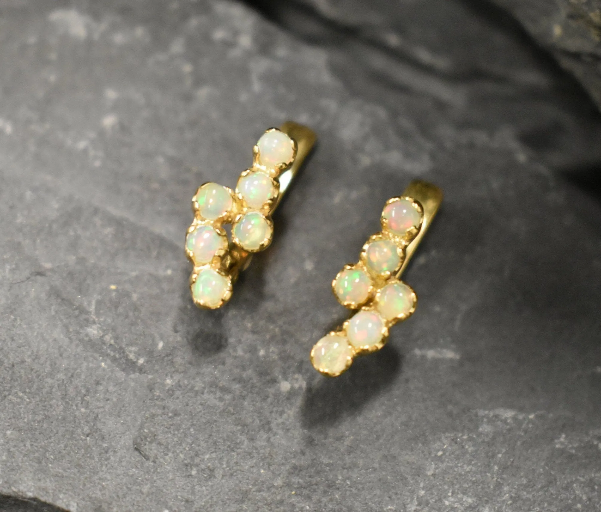 Fire Opal Earrings, Natural Opal Earrings, Dainty Bridal Earrings