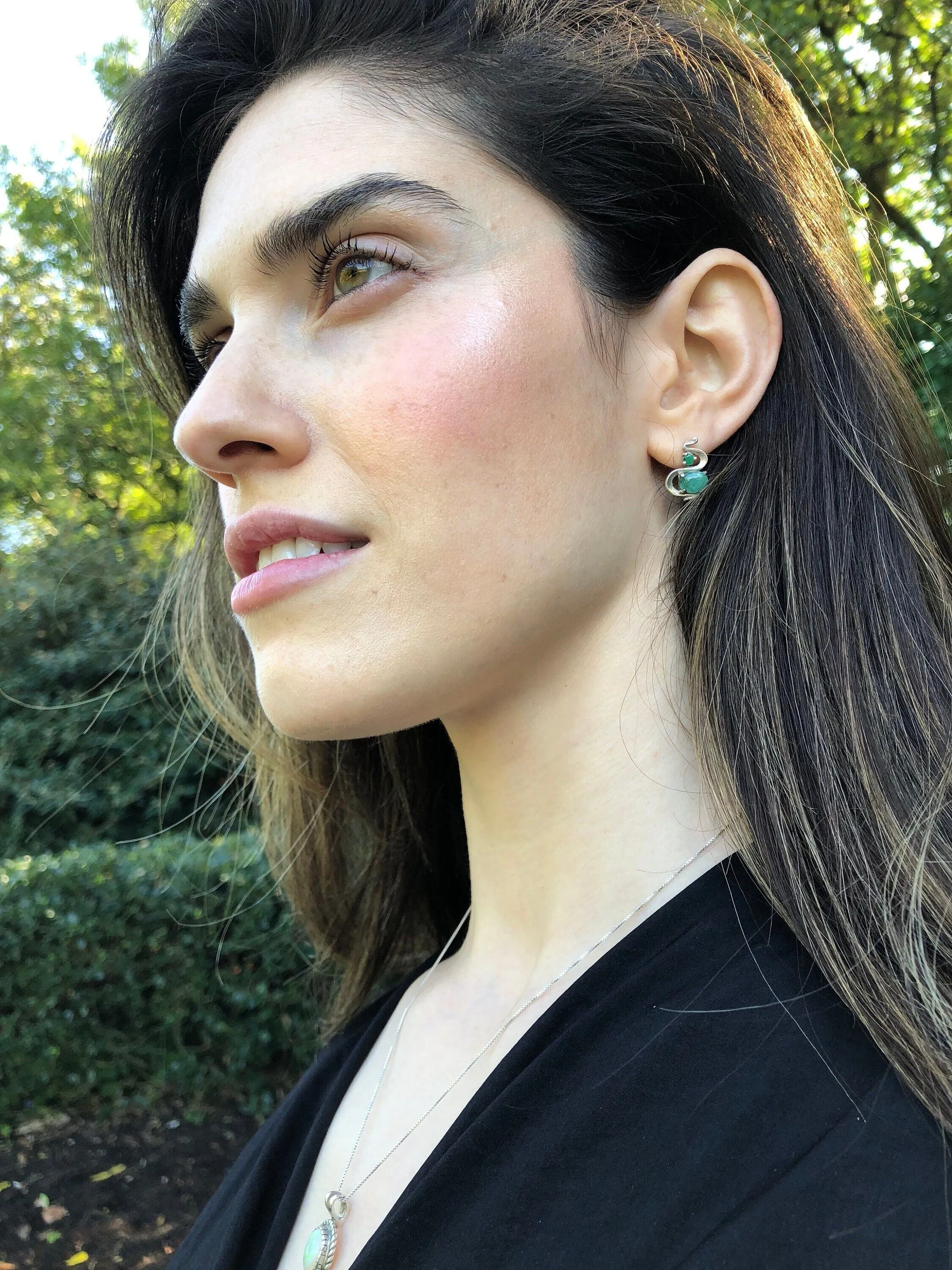 Fire Opal Earrings - Opal Statement Earrings - Boho Opal Earrings