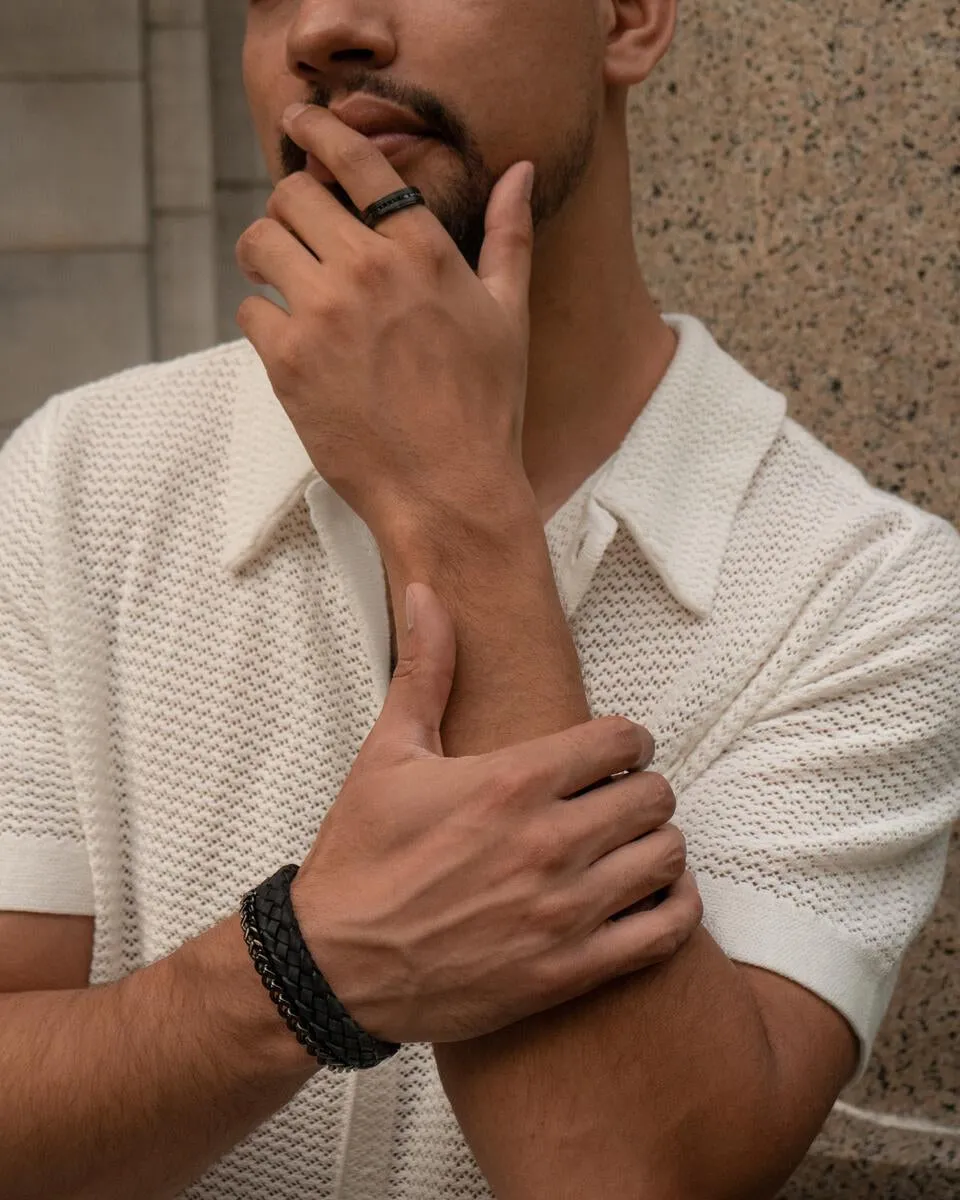 Flat Leather Bracelet