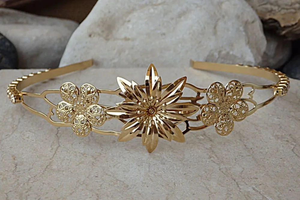 Floral Bridal Tiara for Wedding