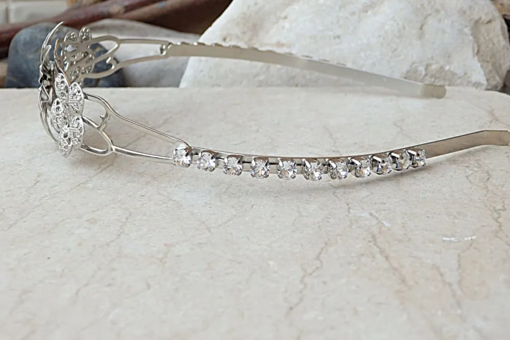 Floral Bridal Tiara for Wedding