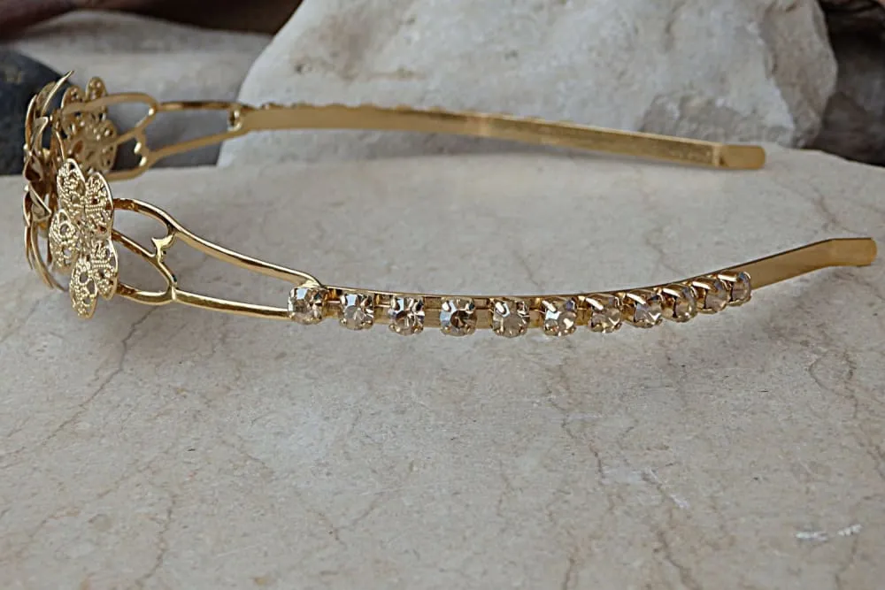 Floral Bridal Tiara for Wedding
