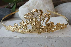 Gold bridal tiara