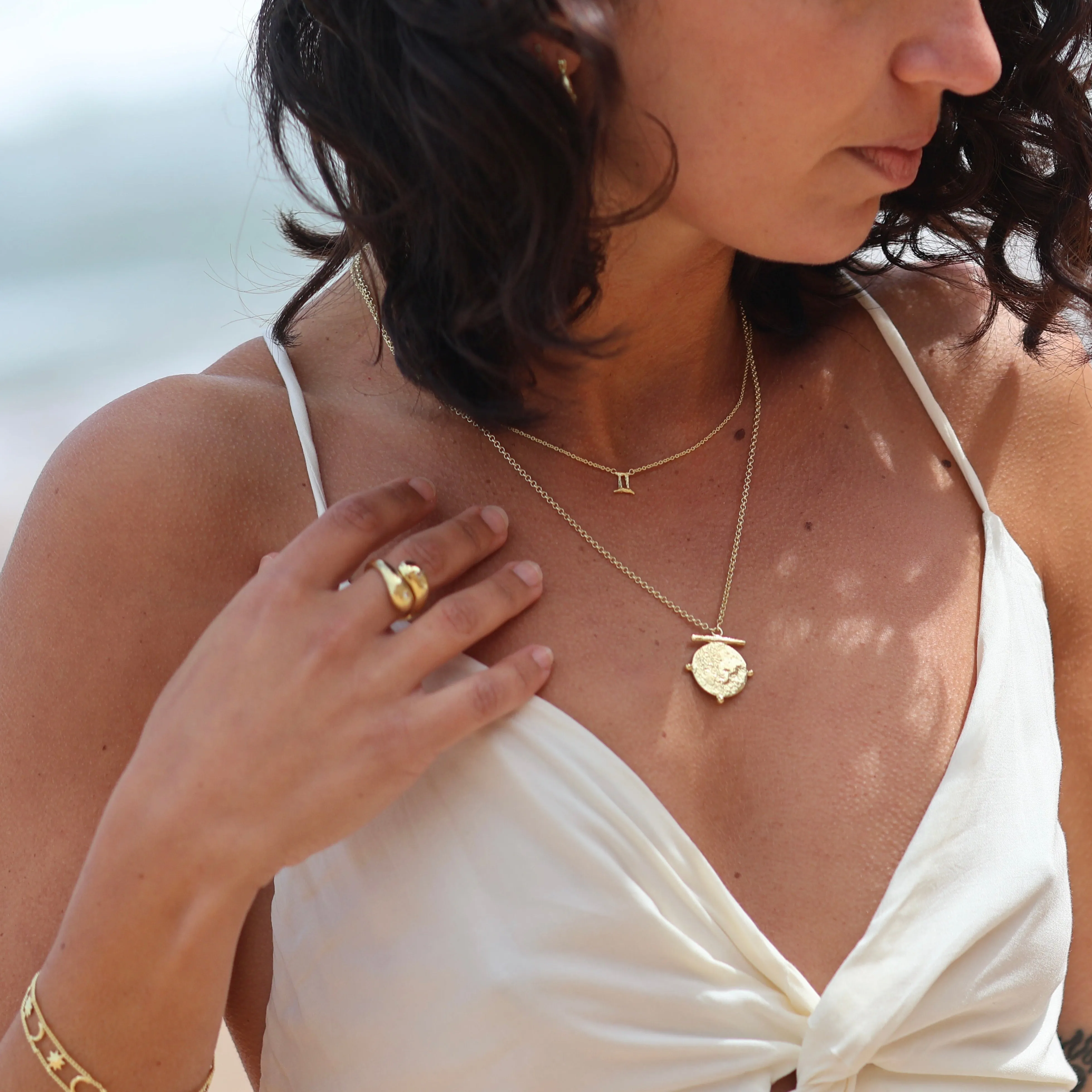 Gold Coin Medallion Necklace