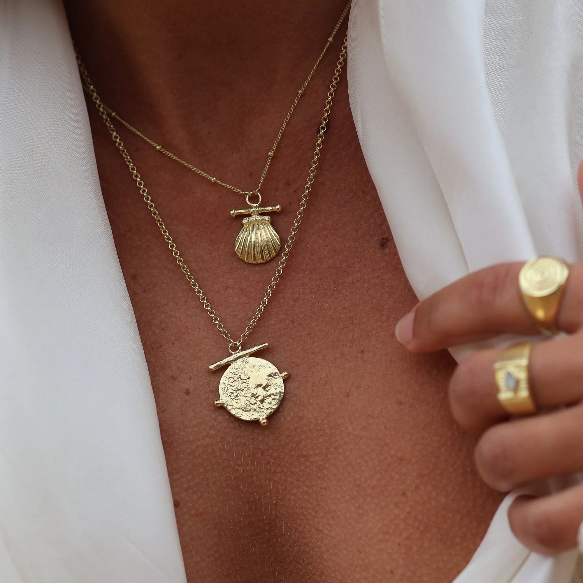 Gold Coin Medallion Necklace