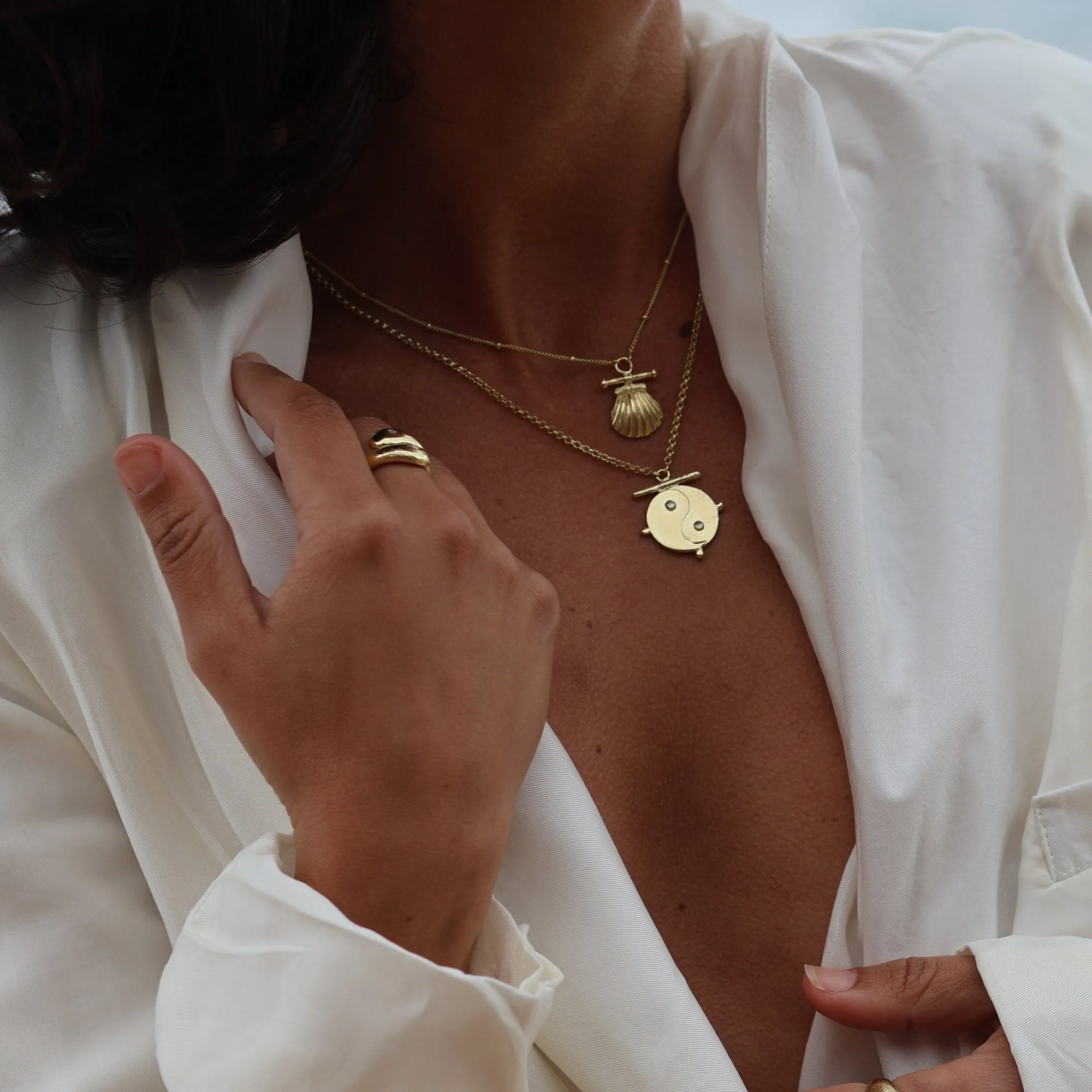 Gold Coin Medallion Necklace