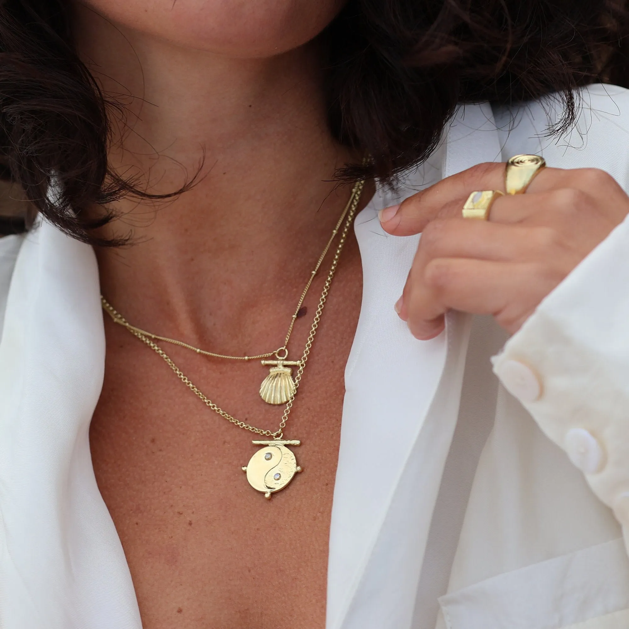 Gold Coin Medallion Necklace