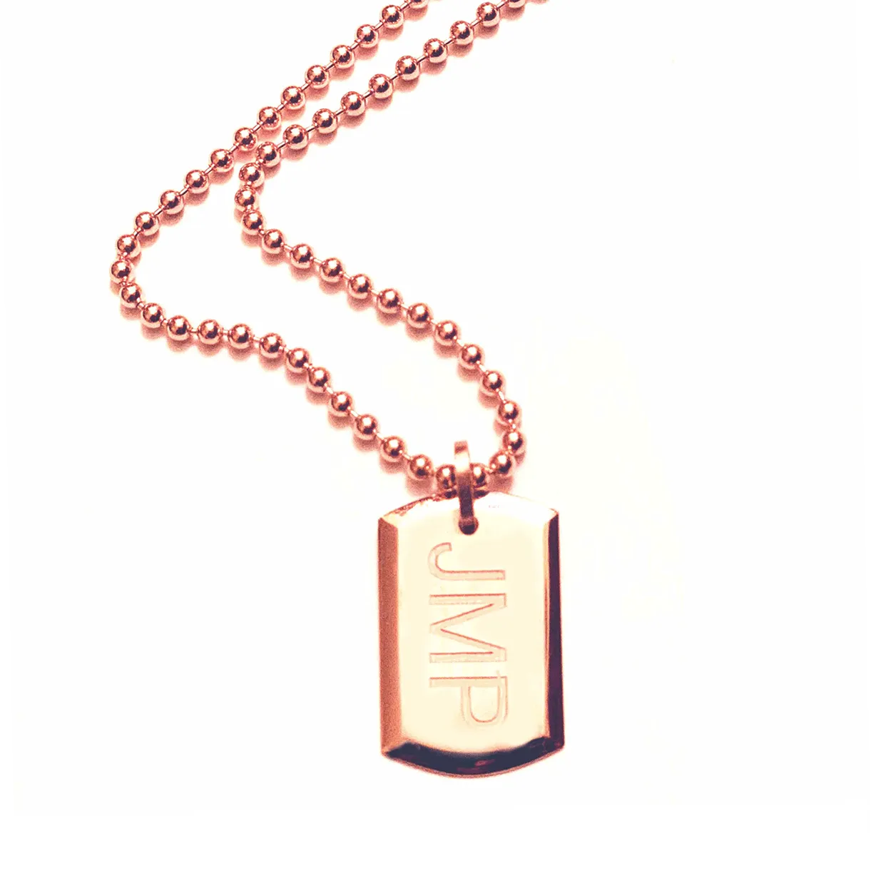 Gold Dog Tag - 18-Karat Amber Hue Gold Dog Tag (Customizable)