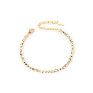 Gold Plated Zircon Bracelet | Bracelet Gold Bracelet | Zircon Bracelet | Diamond Like Bracelet | Stainless Bracelet