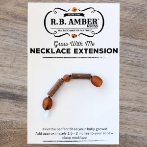 Hazelwood   Raw Cognac Baltic Amber Jewelry Extender