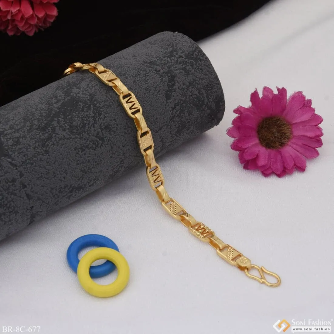 High-Quality Gold Plated Nawabi Bracelet for Men - Style C677