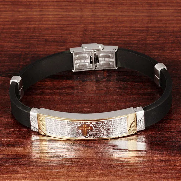 InFaith™ "The Prayer" Stainless Steel & Silicone Band Faith Bracelet