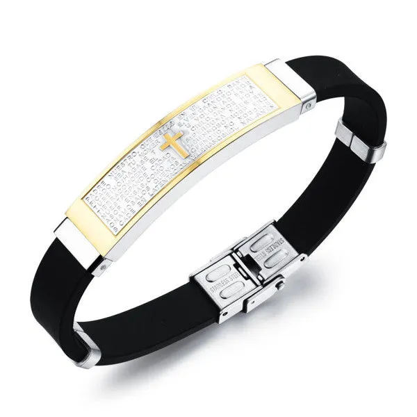 InFaith™ "The Prayer" Stainless Steel & Silicone Band Faith Bracelet