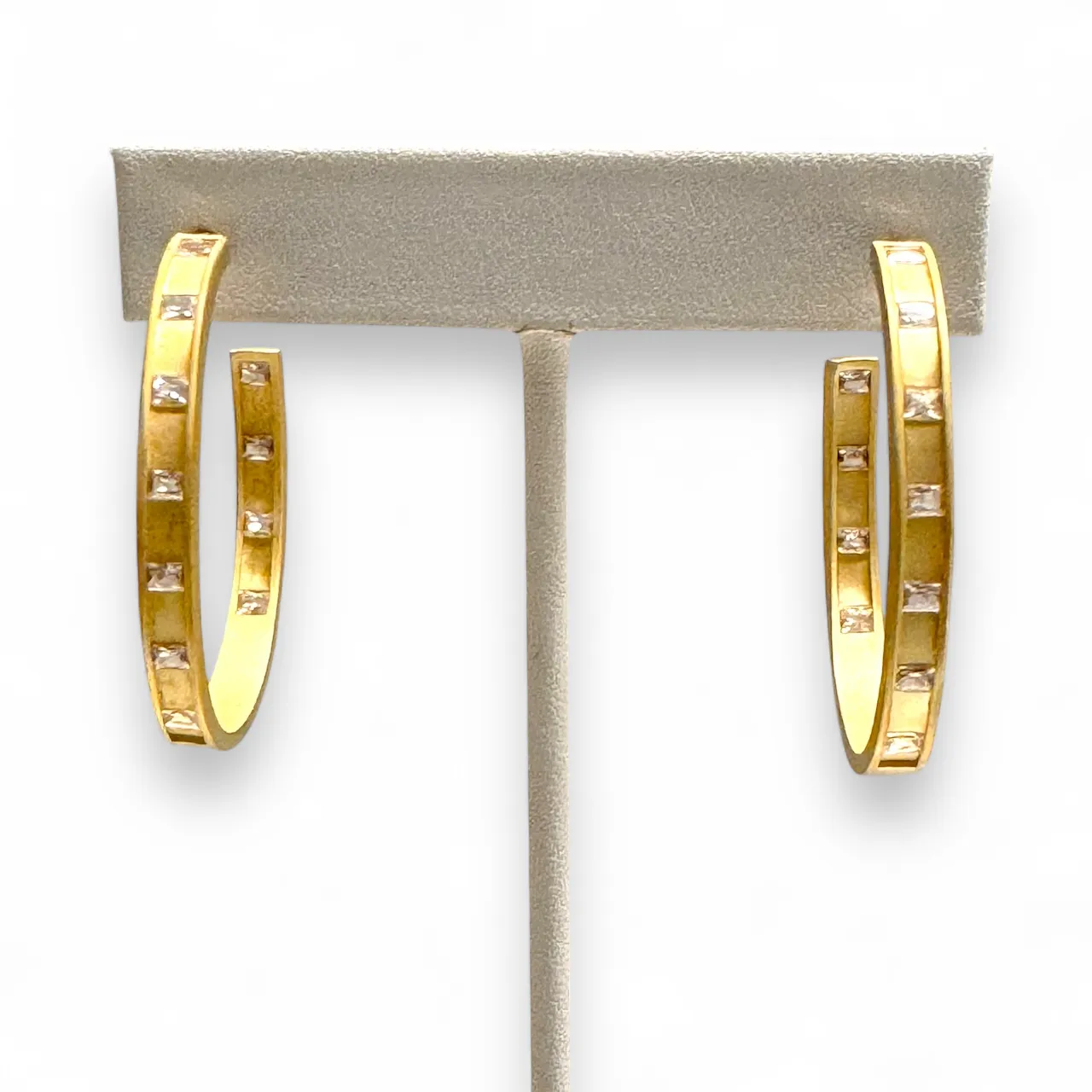 Inside Out Matte Gold Hoop Earrings
