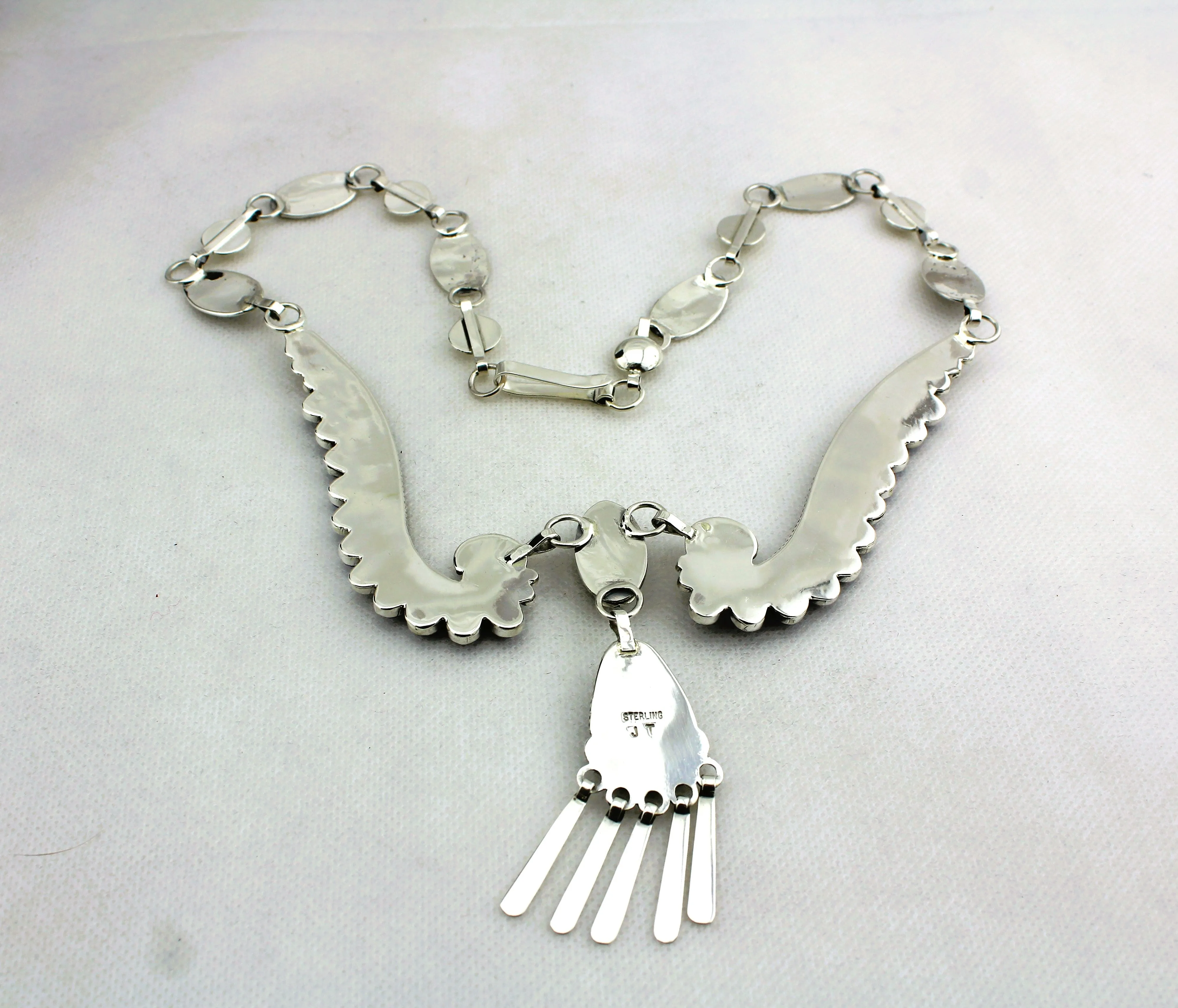 Jack Tom Sterling Lapis Necklace and Earrings Set