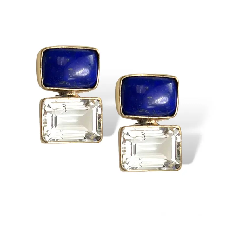 Lapis Quartz Earrings