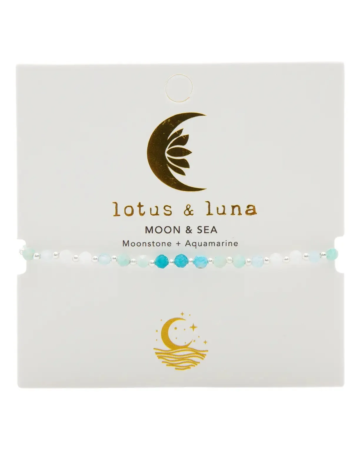Lotus & Luna Moon & Sea 3mm Healing Bracelet