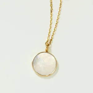 Luna Norte | Moonstone Medallion Necklace